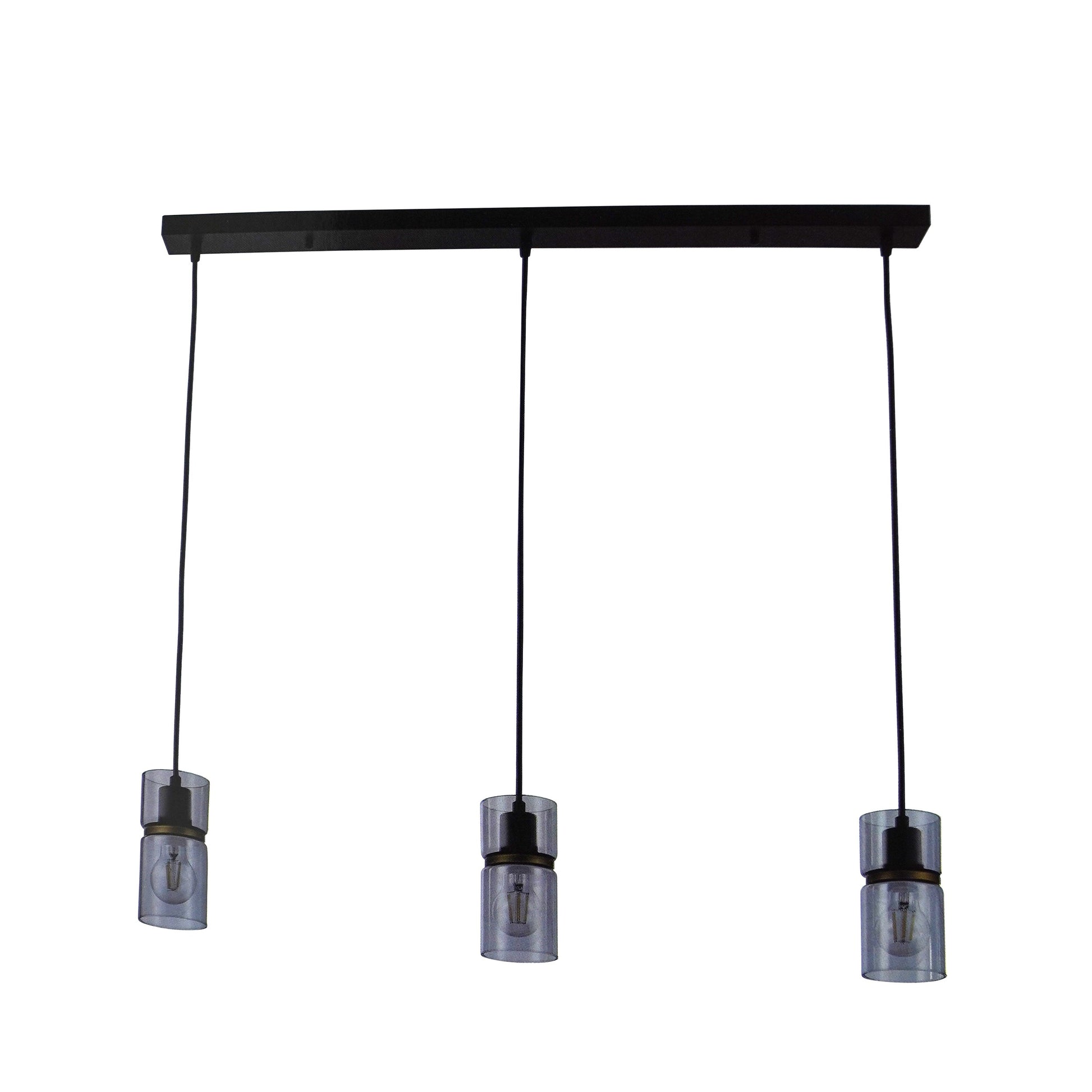 Lampa de tavan cu 3 spoturi de sticla, 130 x 60 cm, Juul Karwei, 49727