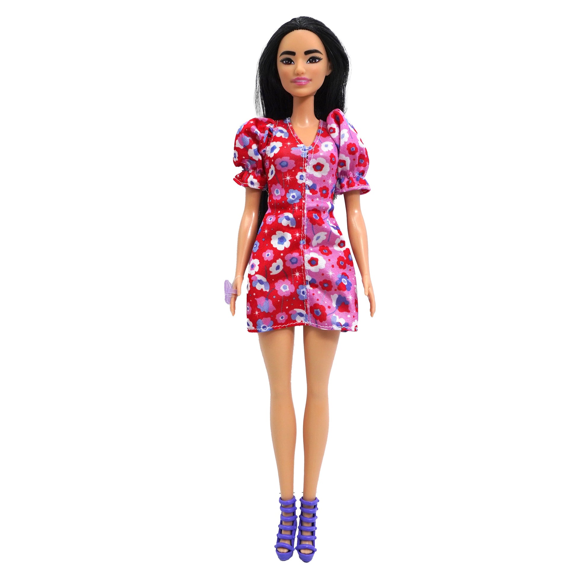 Papusa Barbie Fashionista, tinuta si accesorii flower, 02016