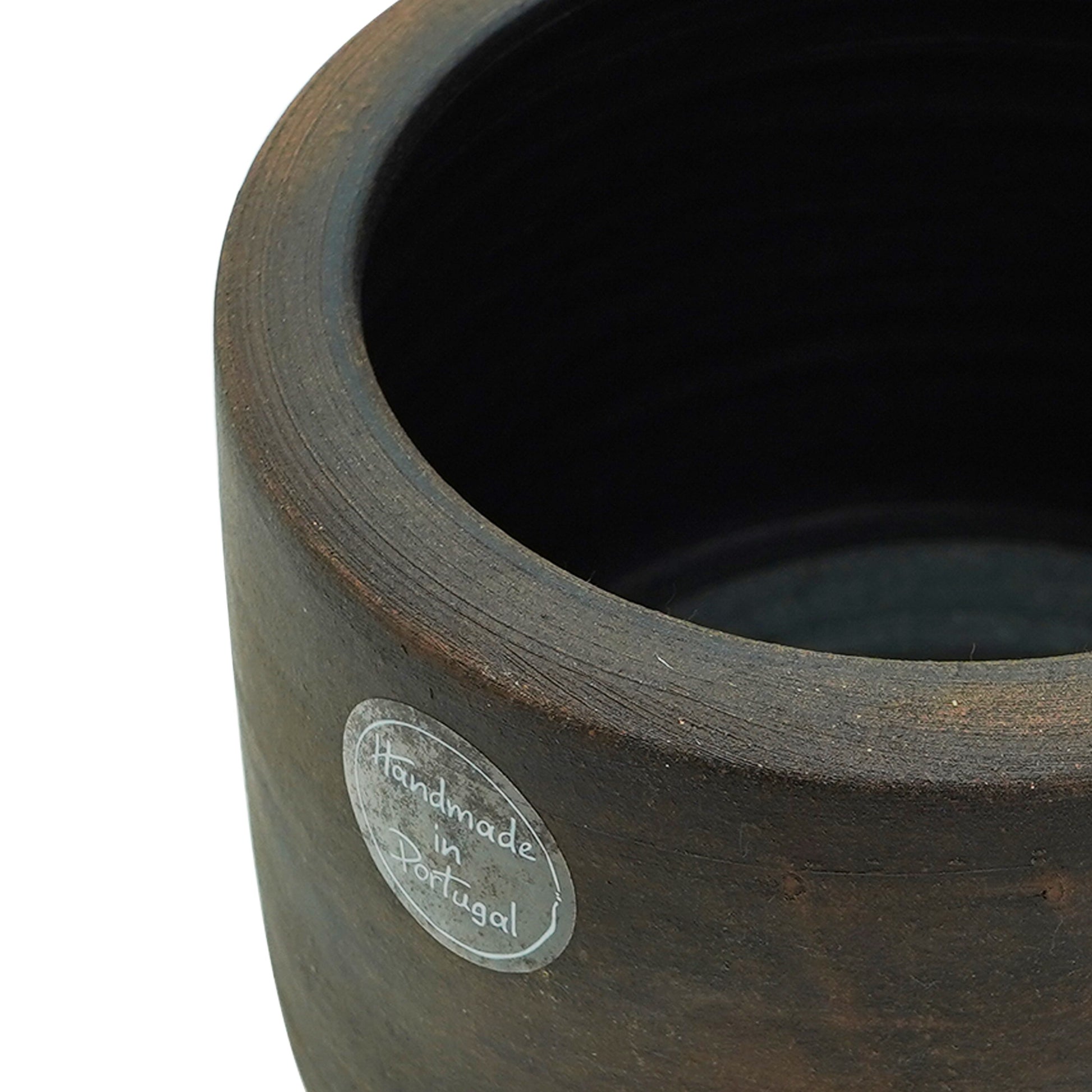 Ghiveci Hand Made din ceramica, 16 cm, maro
