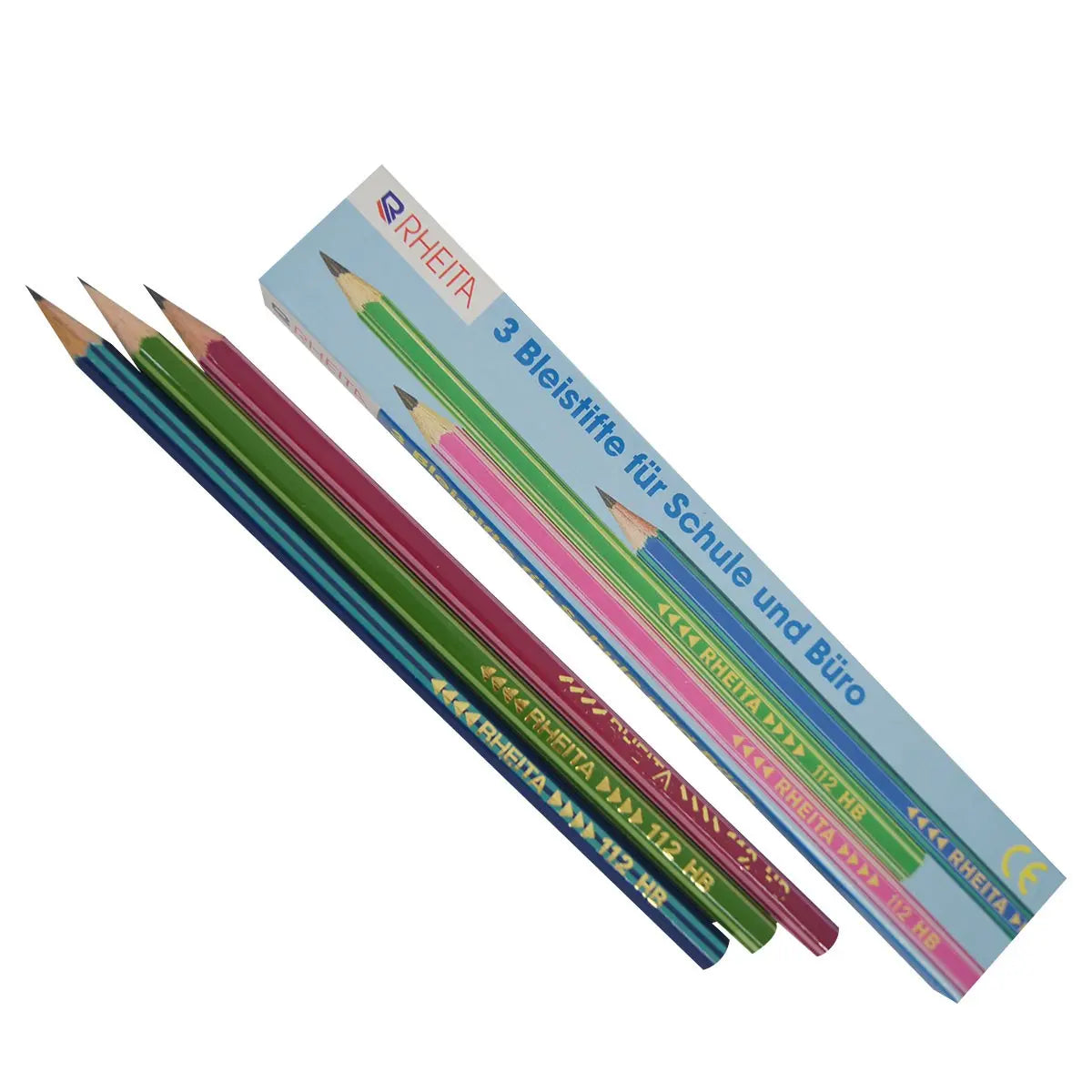 Set 3 creioane grafit Rheita, 17.5 cm - 112 HB