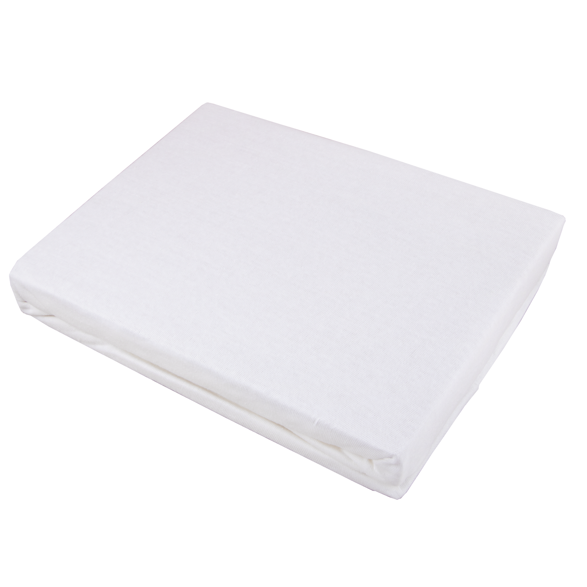 Husa saltea cu elastic Jersey Smukee, 100% bumbac, 160 x 200 x 23 cm, Alb