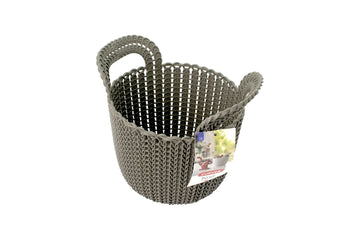 Cos de Plastic Rotund Impletit CURVER KNIT, Maro