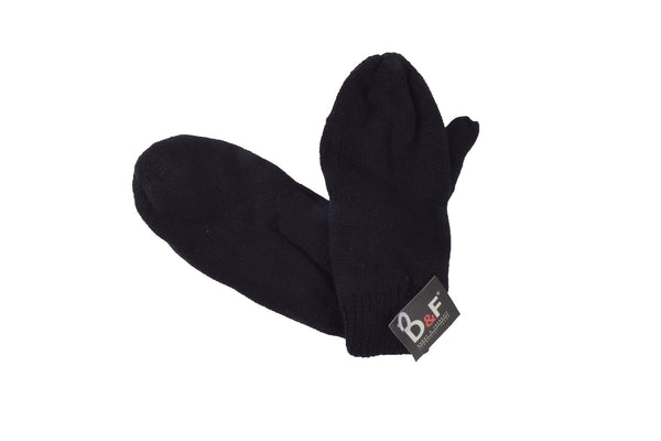 Manusi de copii tricotate cu un deget D&f, negre