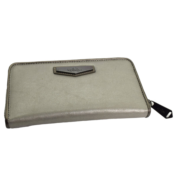 Portofel dama, Kipling Nimmi, 10 x 18.5 x 2 cm, gri