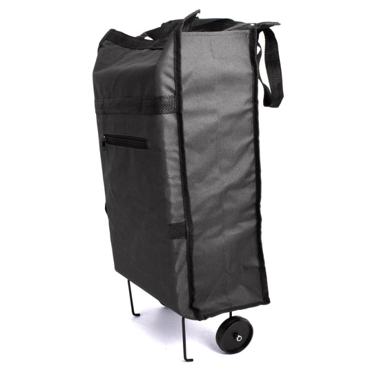 Carucior 2 in 1 pentru cumparaturi, Pliabil, 32 x 15 x 50 cm, negru, 8183BLK