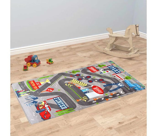 Covor pentru camera copilului, Disney Cars Curse, 150 cm x 100 cm, gri, 1493gy