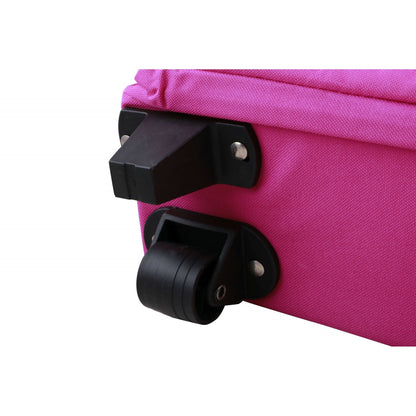 Ghiozdan tip troler Cuccioli, pentru fetite, 58x33 cm, roz/turcoaz