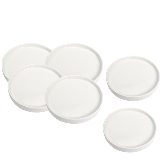 Set 6 farfurii termince mici din portelan, Gastromia, Ø15 cm, albe