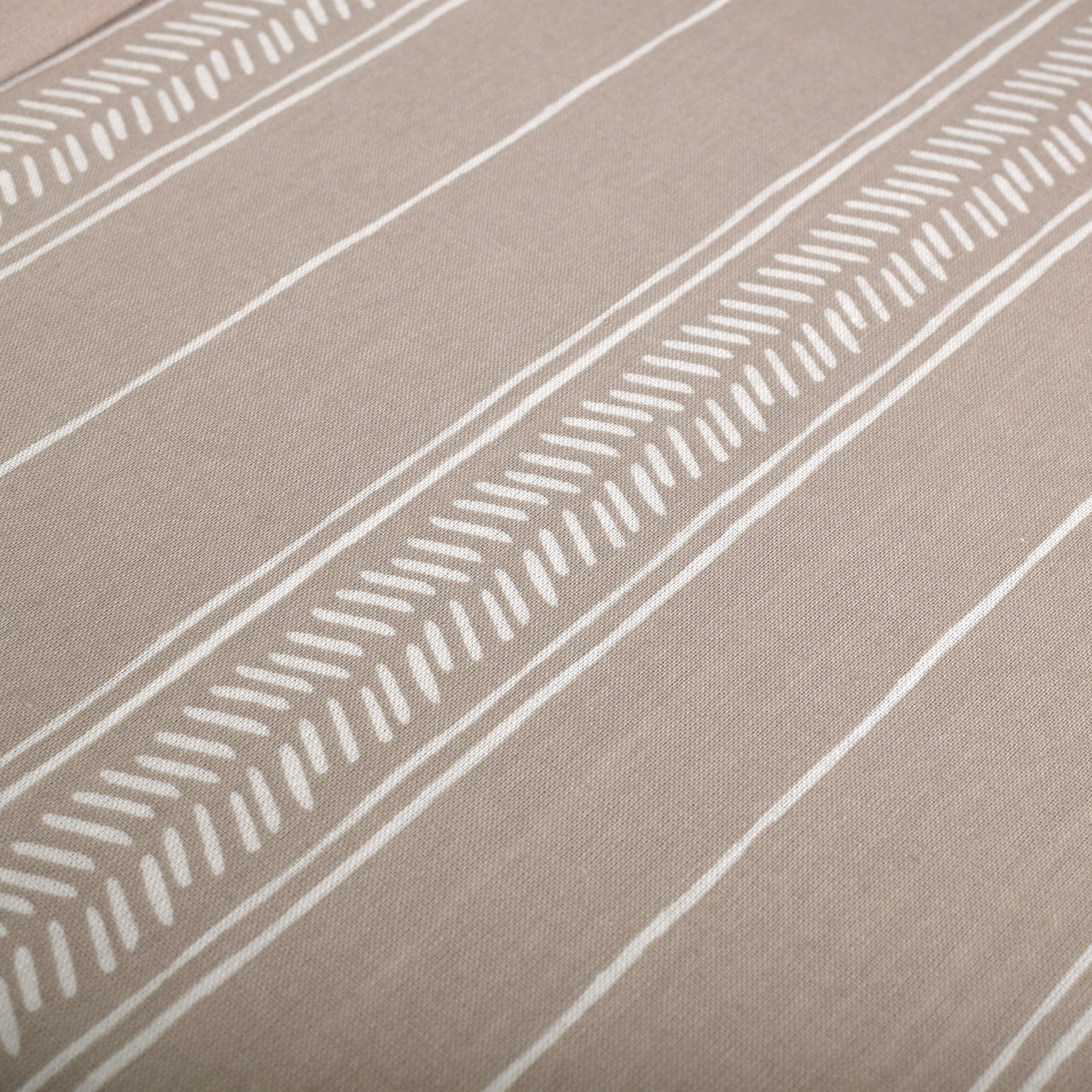 Lenjerie de pat pentru 1 persoana, Walra Head over Lines, Maro deschis, 155 x 220 cm, 7055