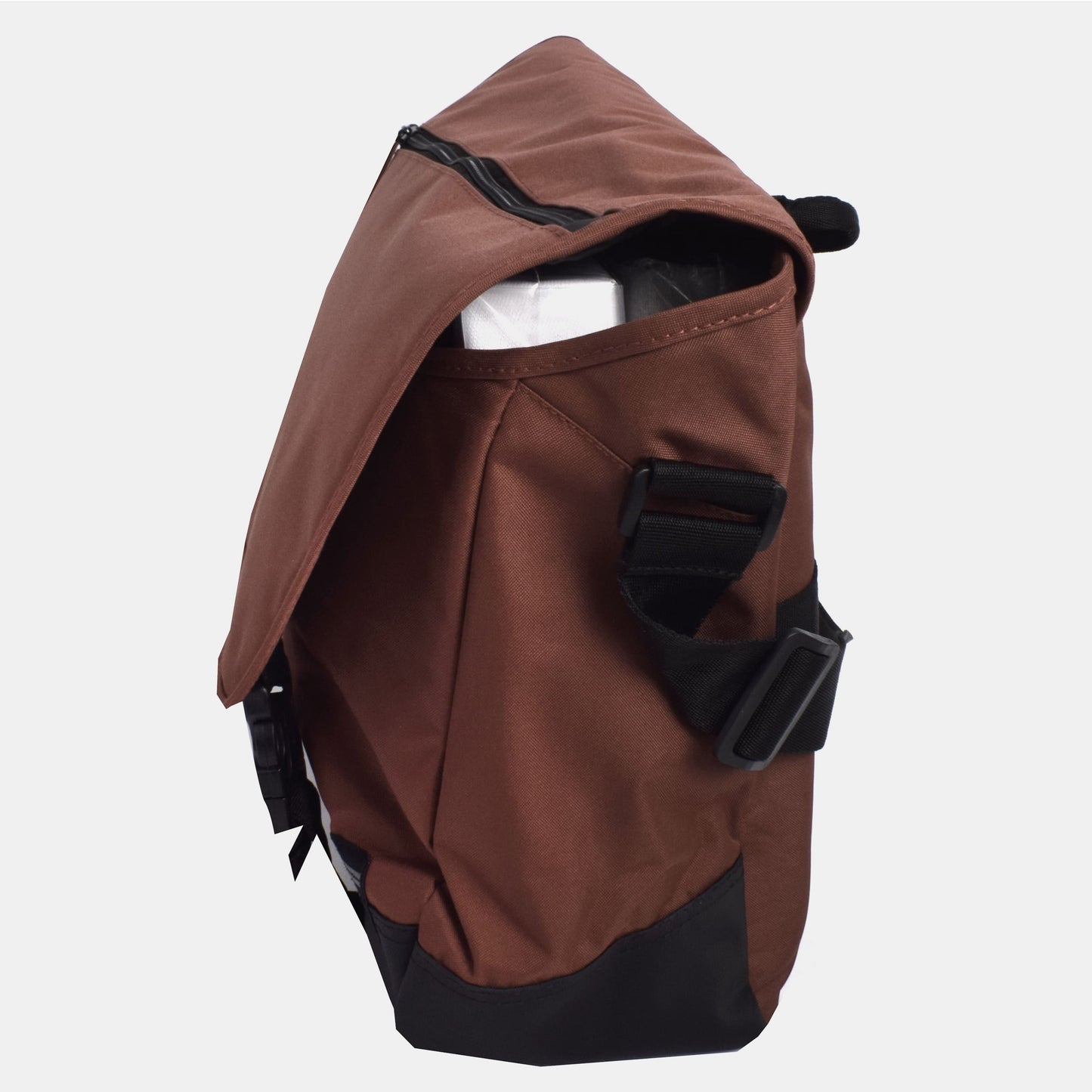 Geanta de umar pentru laptop, GermagTrend, potrivire laptop pana la 15.6", caramiziu