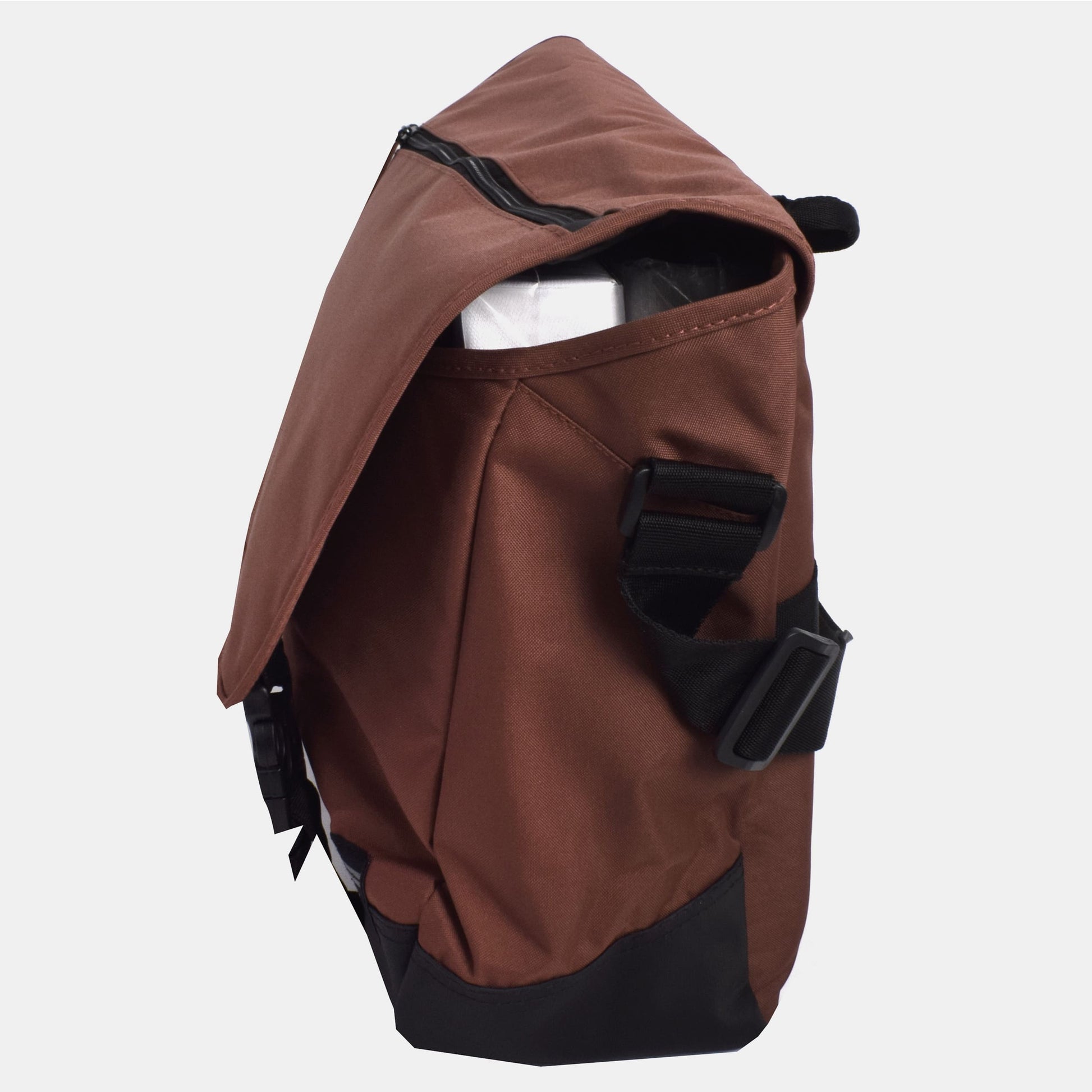 Geanta de umar pentru laptop, GermagTrend, potrivire laptop pana la 15.6", caramiziu