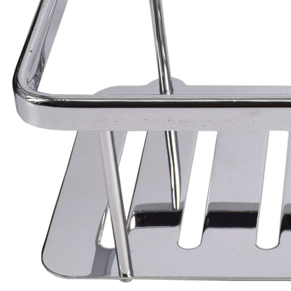 Etajera pentru baie, aluminiu cromat, GermagTrend, fara kit montaj 25 x 9.2 x 12.5 cm, 72577