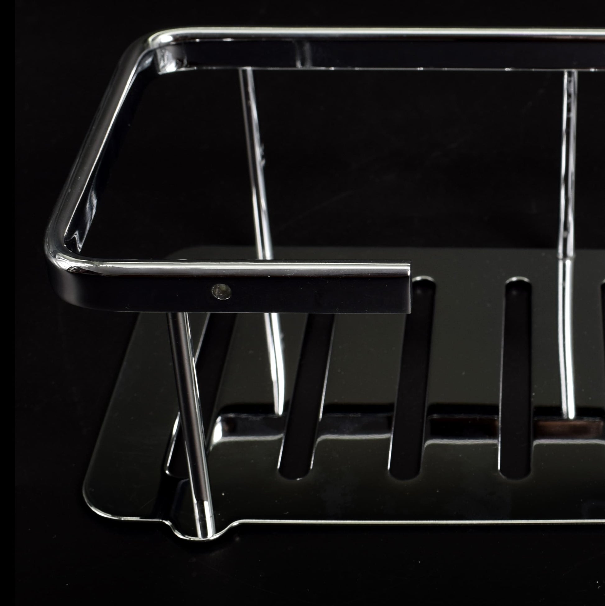 Etajera pentru baie, aluminiu cromat, GermagTrend, fara kit montaj 25 x 9.2 x 12.5 cm, 72577