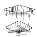 Etajera dubla pentru baie, aluminiu cromat, Tesa Aluxx, fara kit montaj 163 x 260 x 170 mm, 47166