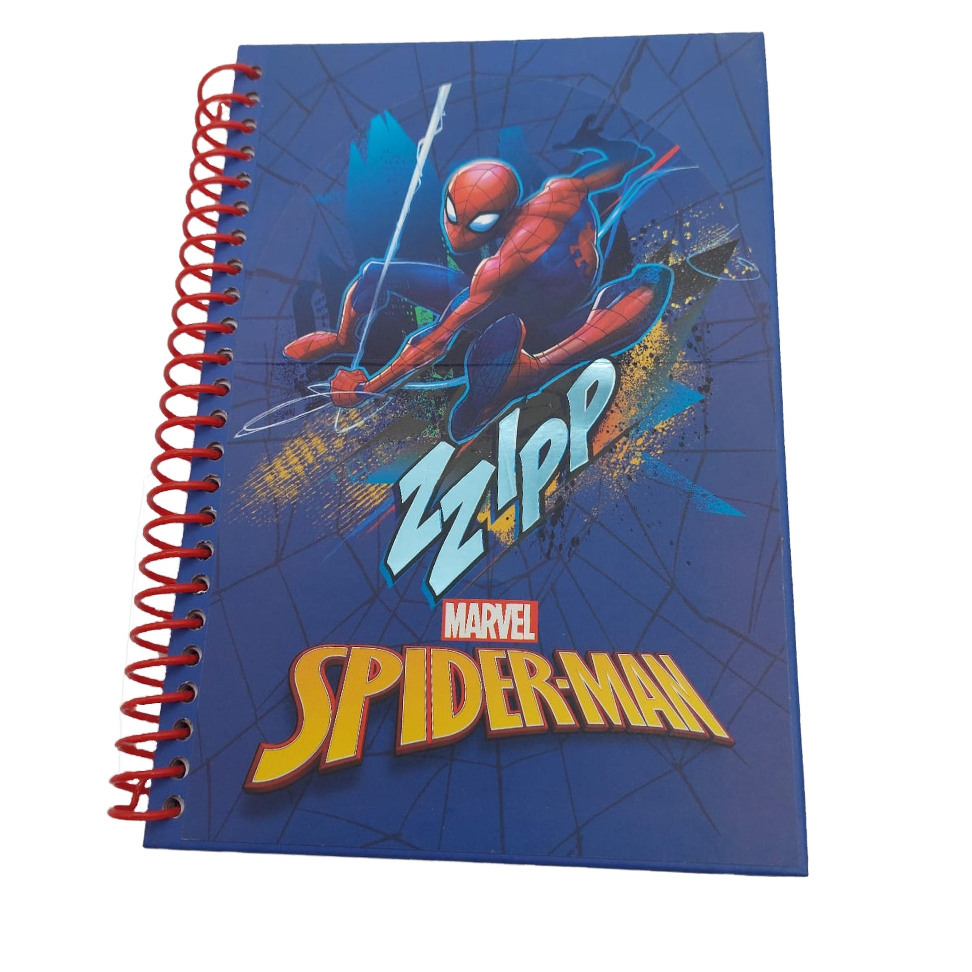 Set caiet cu pix cu 4 culori SpiderMan, 28 x 23 x 5 cm, 59443