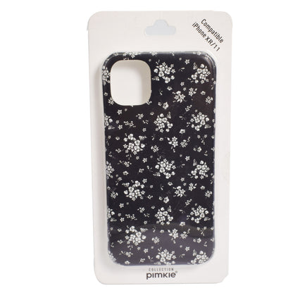 Husa iPhone XR/11, Pimkie, design flori, negru, 17832