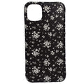 Husa iPhone XR/11, Pimkie, design flori, negru, 17832