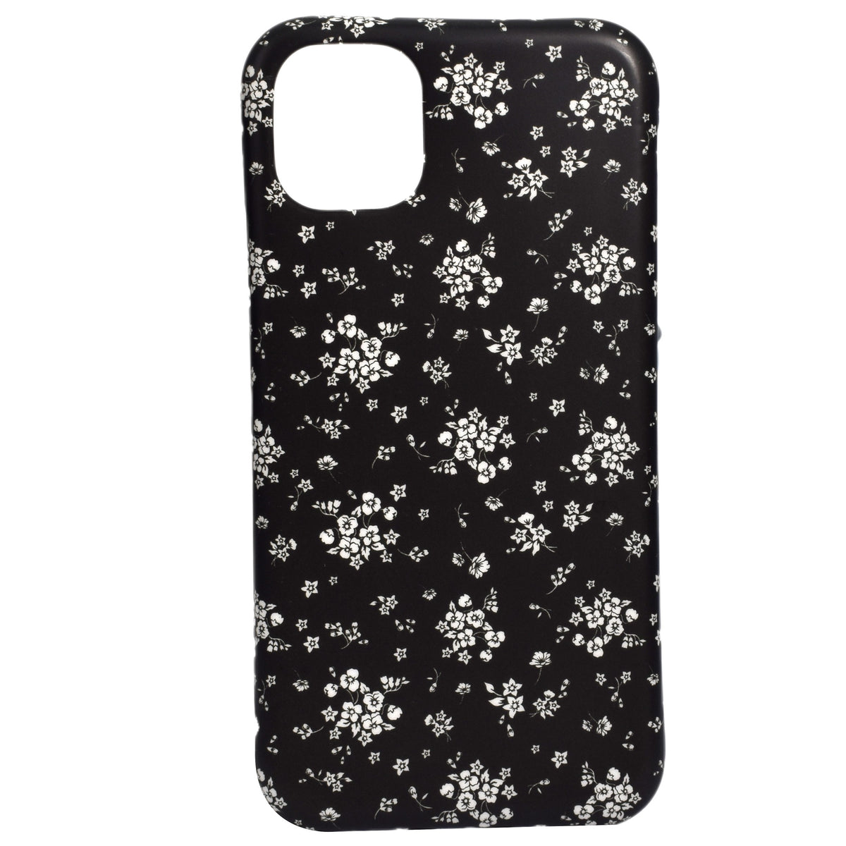 Husa iPhone XR/11, Pimkie, design flori, negru, 17832