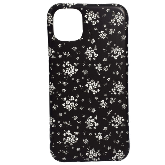 Husa iPhone XR/11, Pimkie, design flori, negru, 17832