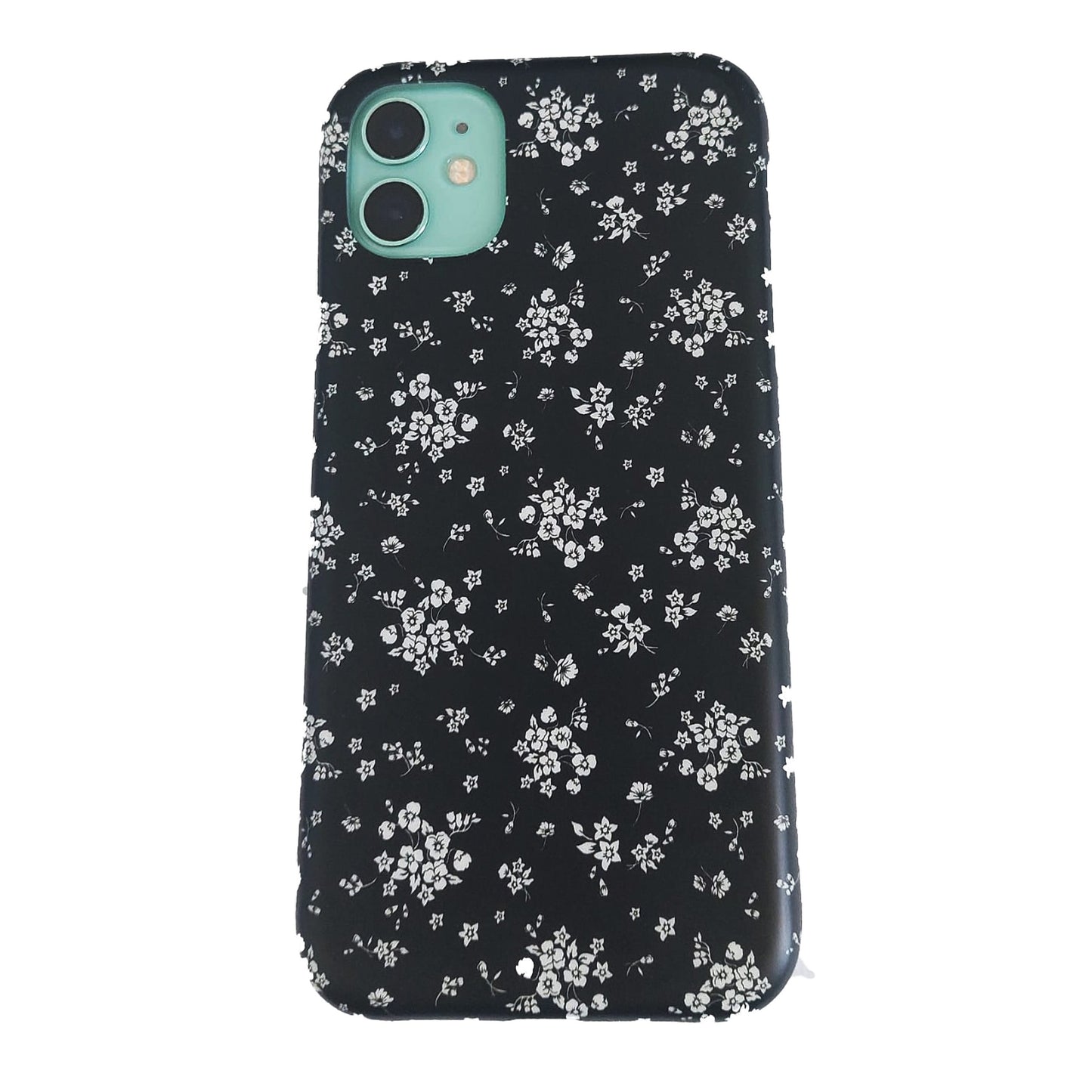 Husa iPhone XR/11, Pimkie, design flori, negru, 17832