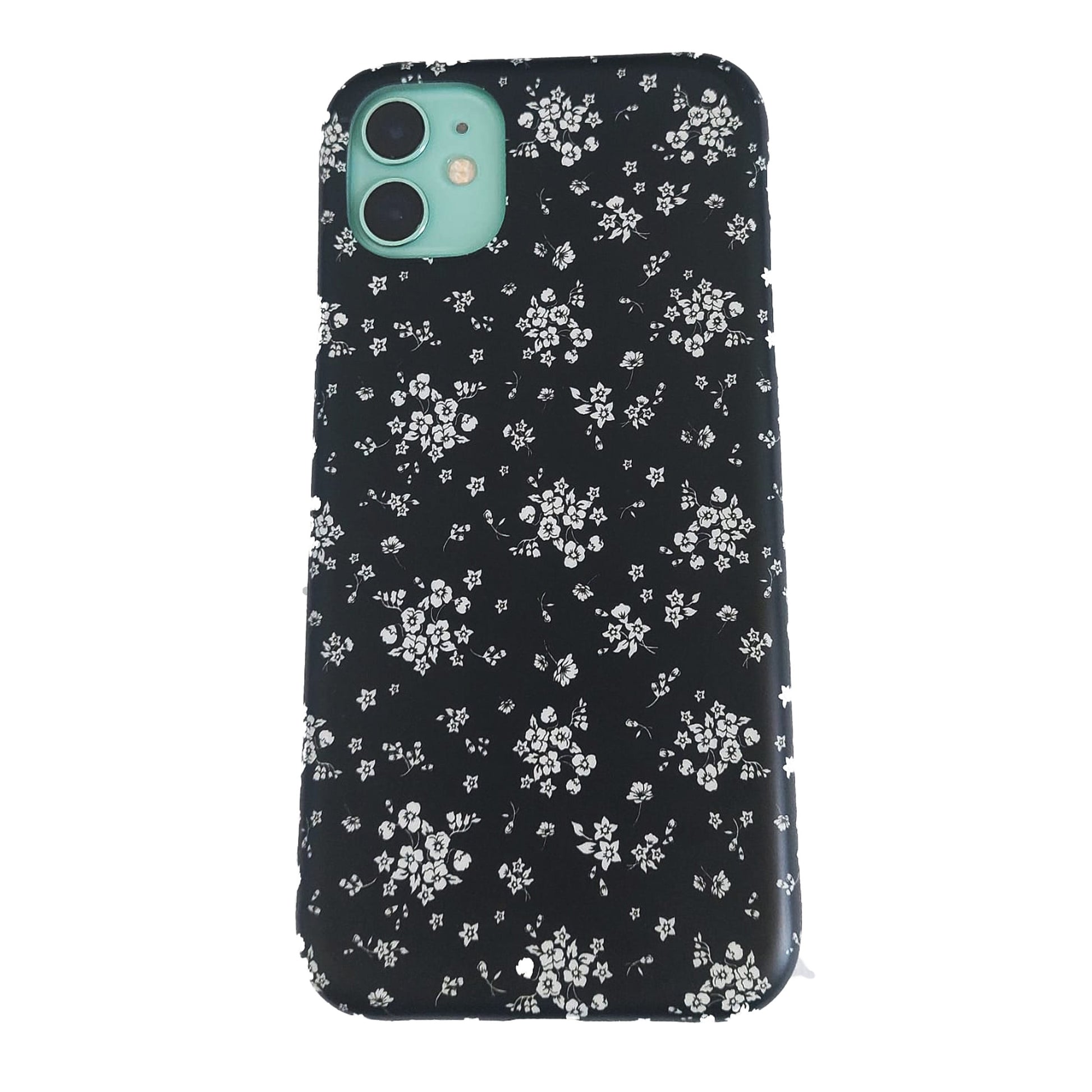 Husa iPhone XR/11, Pimkie, design flori, negru, 17832