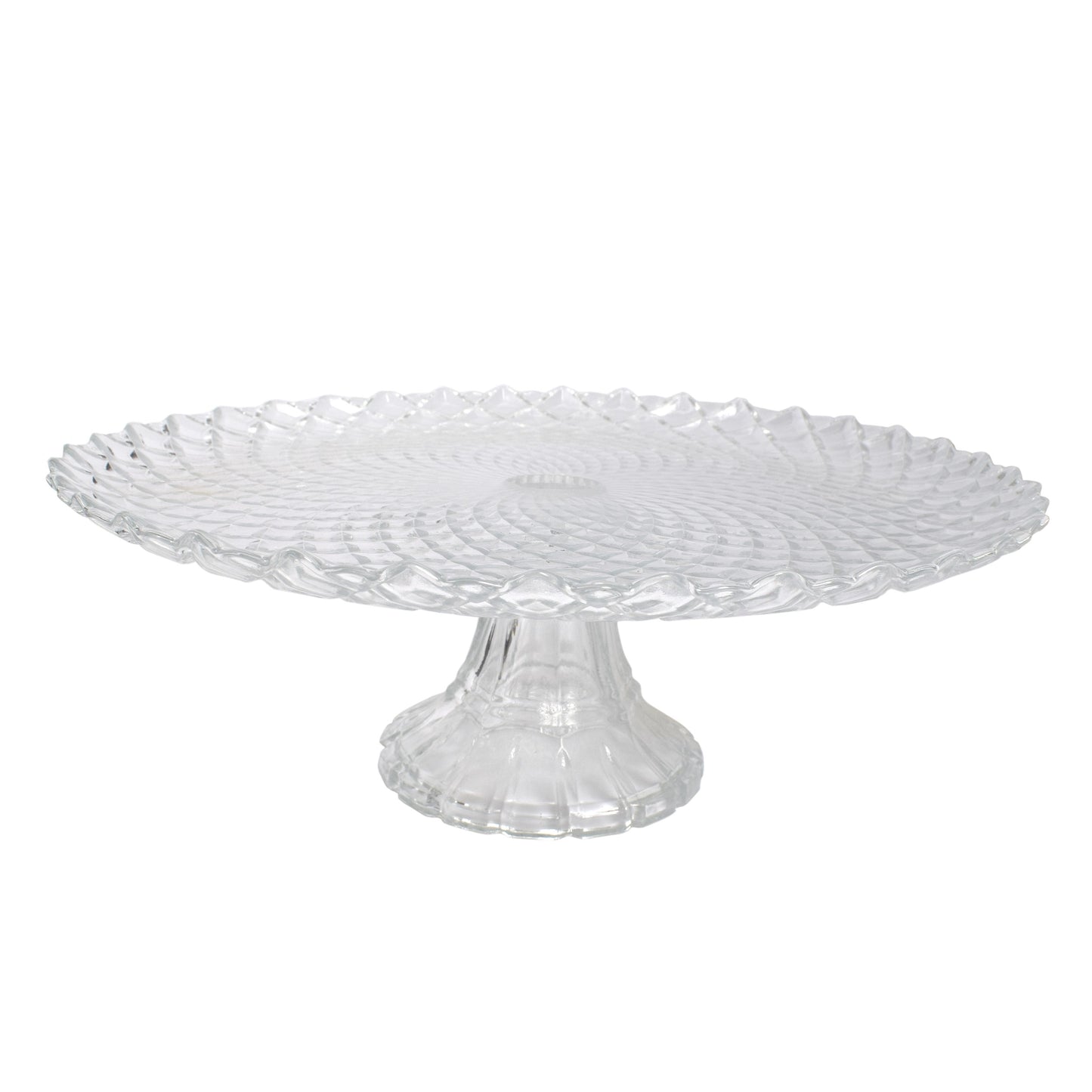 Platou servire cu picior, Urban living , pentru fructe/prajituri/branzeturi, d 27 cm, h 10 cm, sticla, 92384