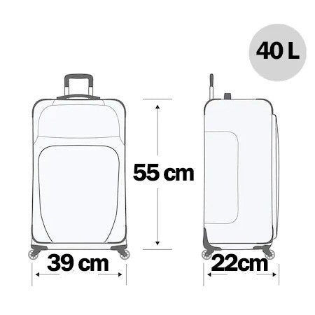 Troler cabina, Princess Traveller,55 x 39 x 22 cm, cifru TSA, roti 360°, 40 L