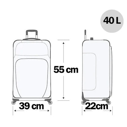 Troler cabina, Princess Traveller,55 x 39 x 22 cm, cifru TSA, roti 360°, 40 L