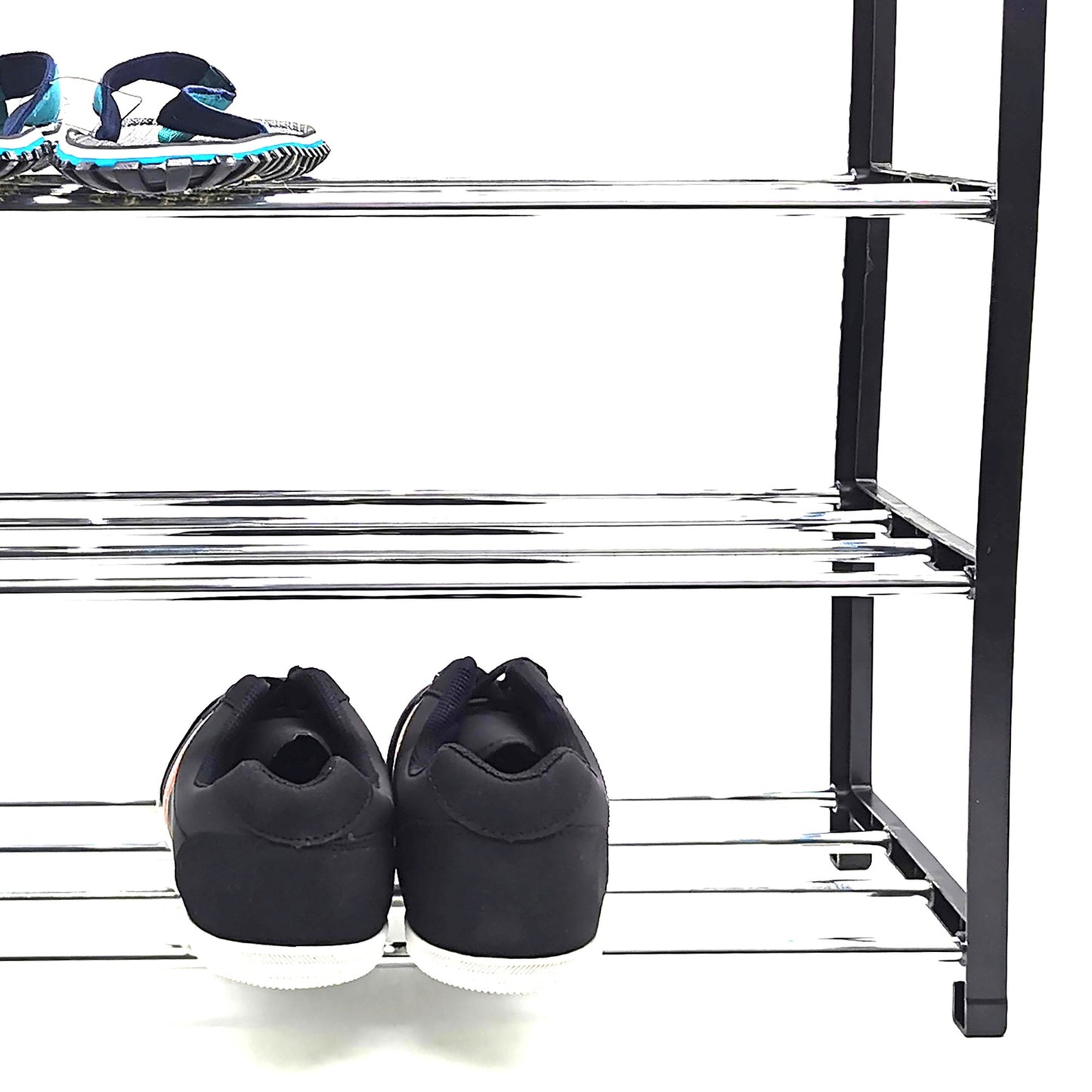 Cuier haine cu suport pantofi, GermagTrend, cu bancuta, design industrial, H 168.5 cm