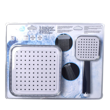 Set 2 Capete De Dus Ploaie, Bath & Shower, Plastic, Argintiu 807427