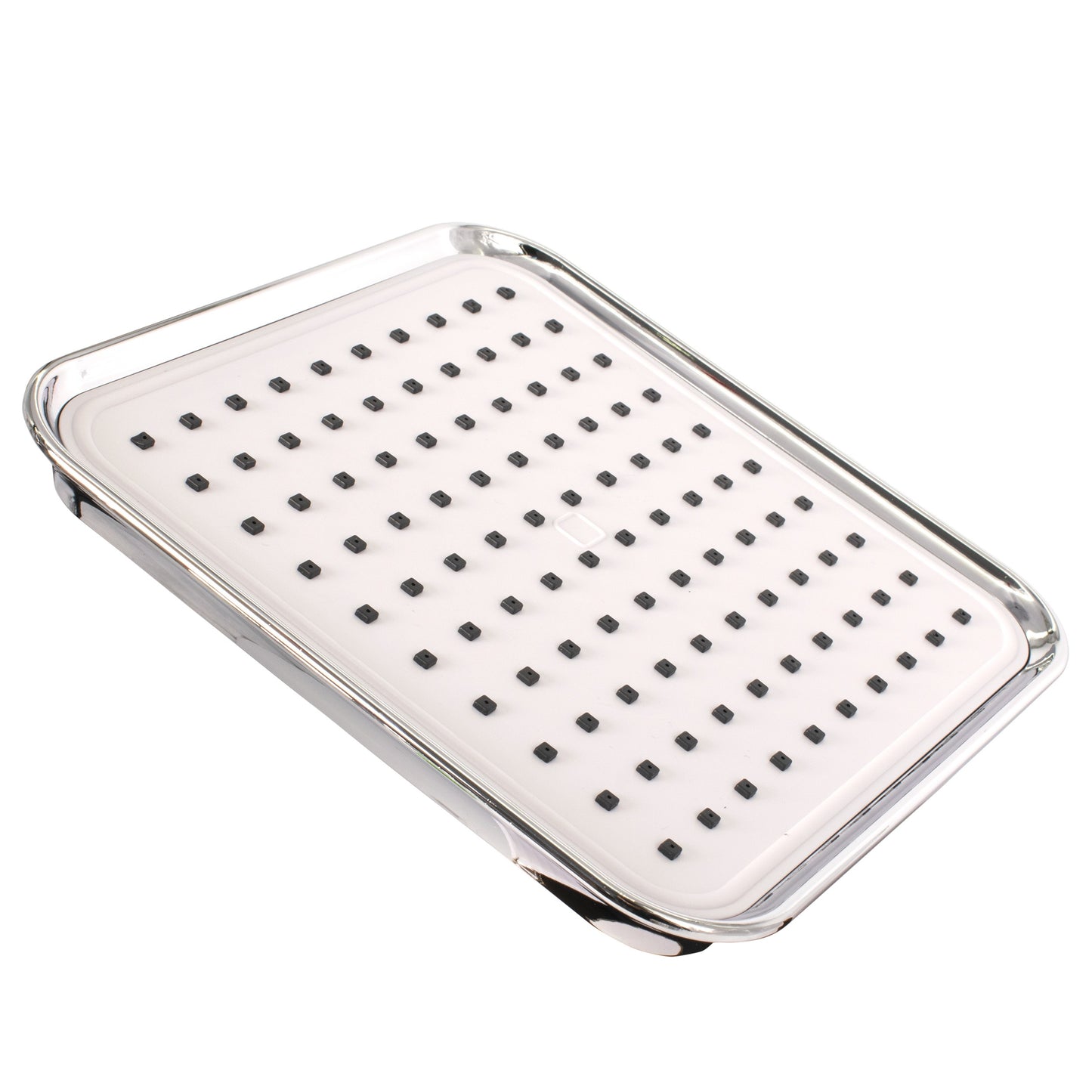 Set 2 Capete De Dus Ploaie, Bath & Shower, Plastic, Argintiu 807427