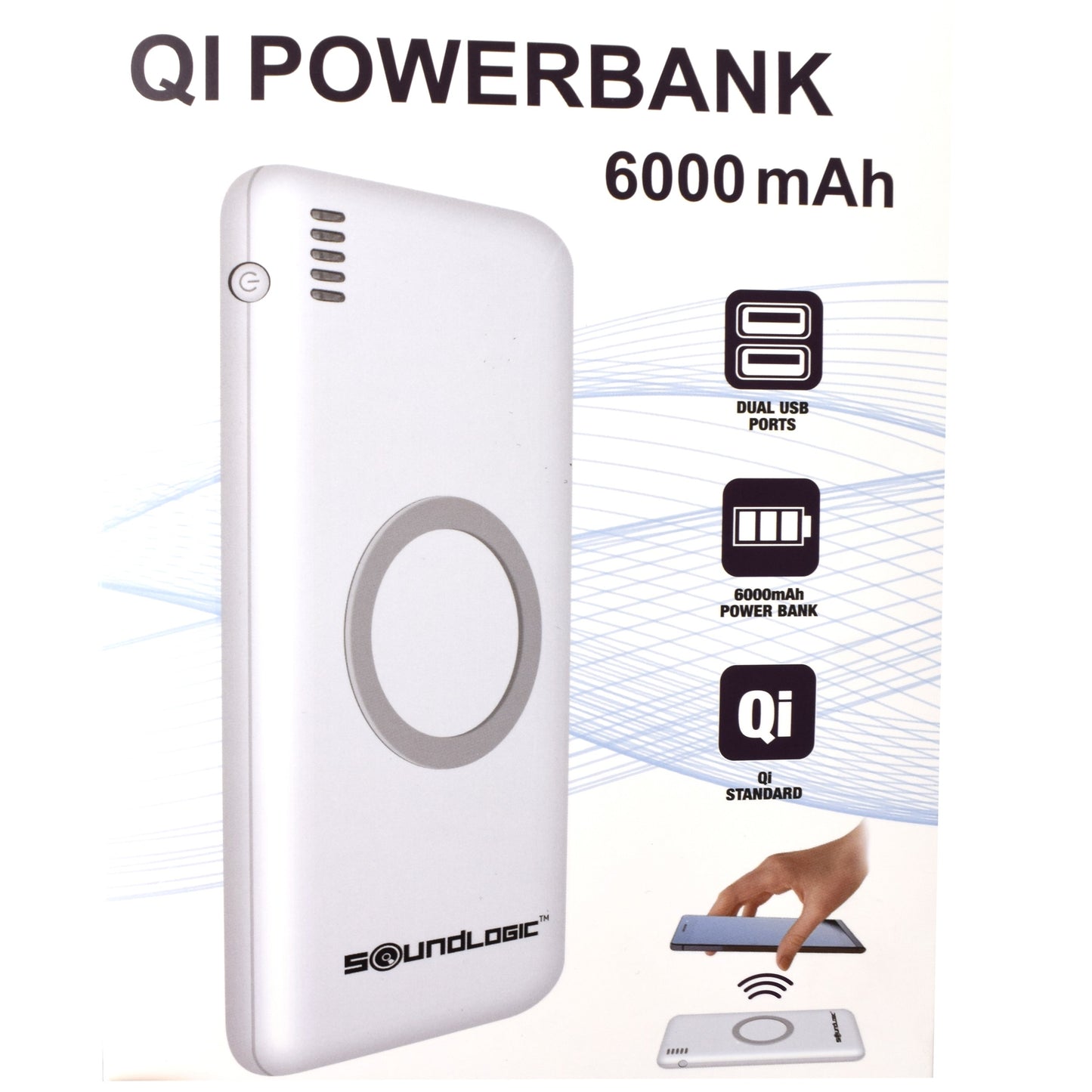 Incarcator Qi wireless + Power bank 6000mah, 807364