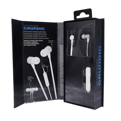 Casti bluetooth stereo, model casca in ureche, cu prindere magnetica a castilor, Grunding, 807496