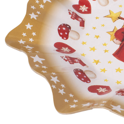 Set 3 farfurii decorative de craciun, pentru fructe si gustar, diametru 30 cm, 807759