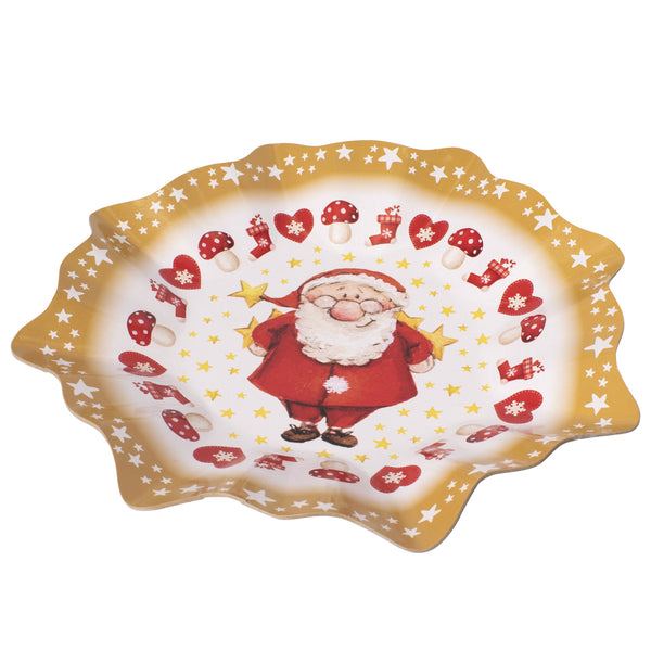 Set 3 farfurii decorative de craciun, pentru fructe si gustar, diametru 30 cm, 807759