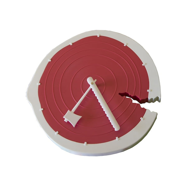 Ceas de perete ModernClock, trunchi de copac, Techno Line, Roz
