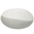 Farfurie intinsa, 25.5 cm diametru, din portelan, culoare alb si gri, 82339