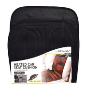 Husa incalzire in scaun, Dunlop, cu telecomanda si doua trepte de incalzire, culoare neagra