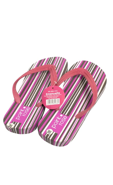 Slapi de plaja dama Point Rose Emanuella, Roz dungi, 39, 0380PK39