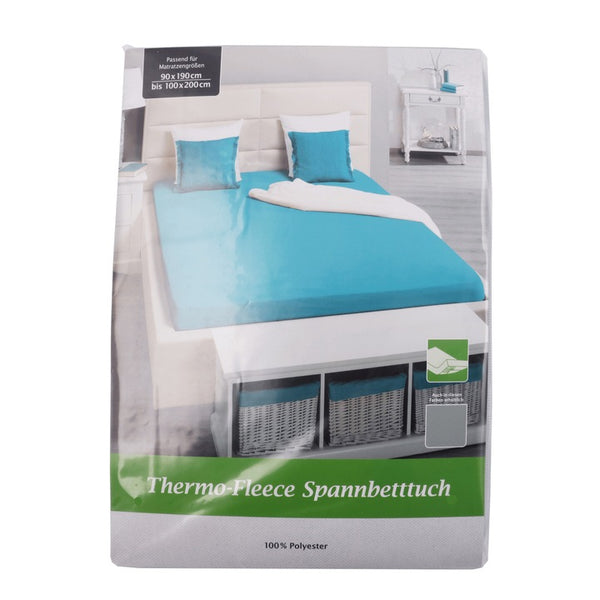 Husa pentru saltea fleece, 90x190 cm, poliester, Gri