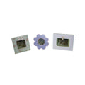Rama foto, Floare,10.4 x 10.4 x 1.5 cm, Roz