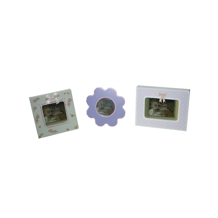 Rama foto, Floare,10.4 x 10.4 x 1.5 cm, Roz