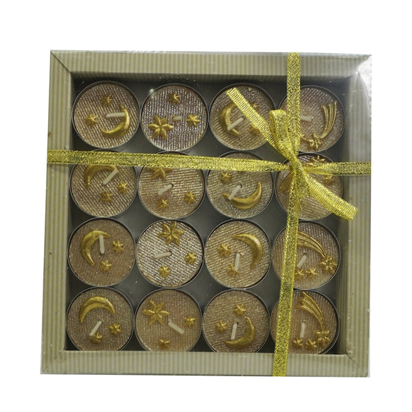 Set 16 lumanari, Pastila Stele si Luna, Kcb, 61479