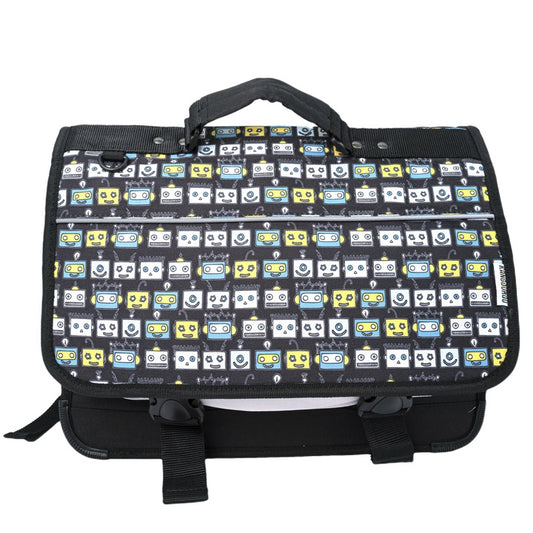 Ghiozdan Kangourou, roboti, pentru copii, scoala, barete ajustabile refectorizante, 41 x 36 x 15 cm, multicolor, 1756