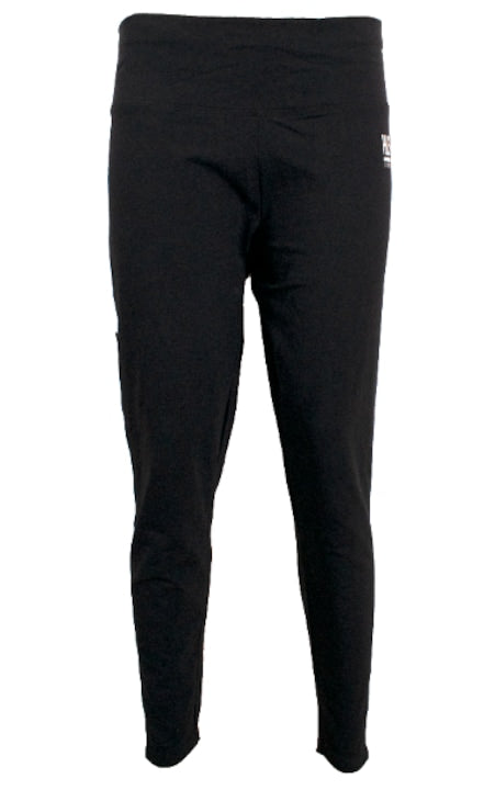 Pantaloni lungi sport dama, HIS, negri cu dunga alba, marimea 54, 1923blk54
