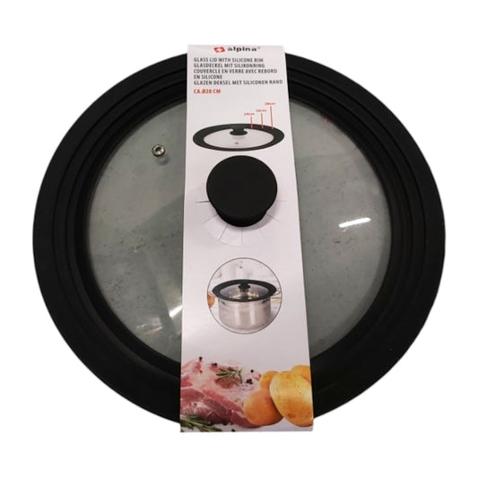 Alpina capac de sticla cu margine din silicon