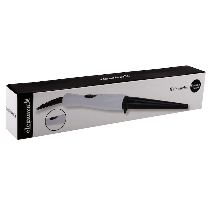 Ondulator de par ceramic CB7-000040 Eleganza, 200 °C, 30 W, Alb/Negru