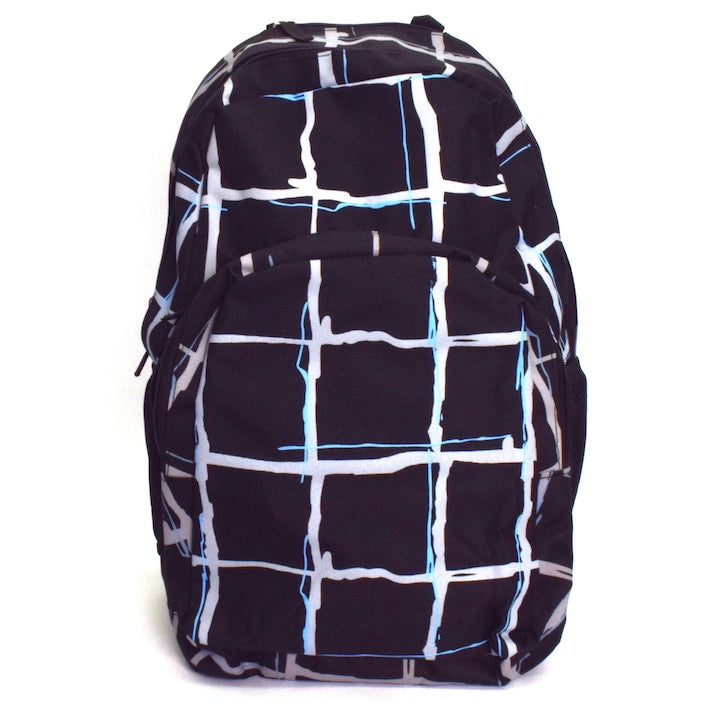 Rucsac, Germag, 2 compartimente, negru cu linii albe, 30x16x45 cm