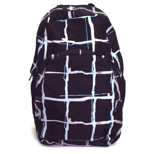 Rucsac, Germag, 2 compartimente, negru cu linii albe, 30x16x45 cm