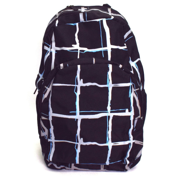 Rucsac, Germag, 2 compartimente, negru cu linii albe, 30x16x45 cm